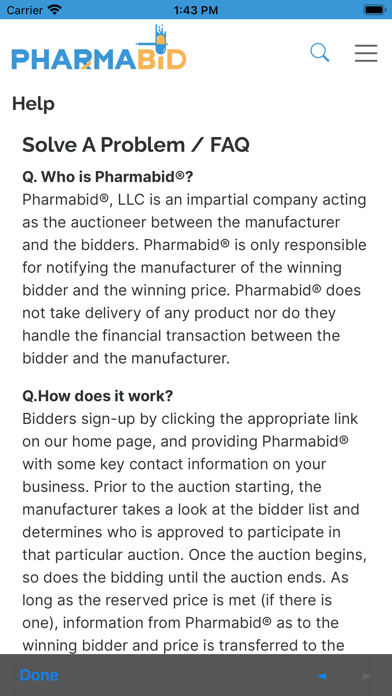 Pharmabid Screenshot
