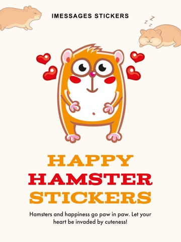 Happy Hamster Stickers iPad screenshot