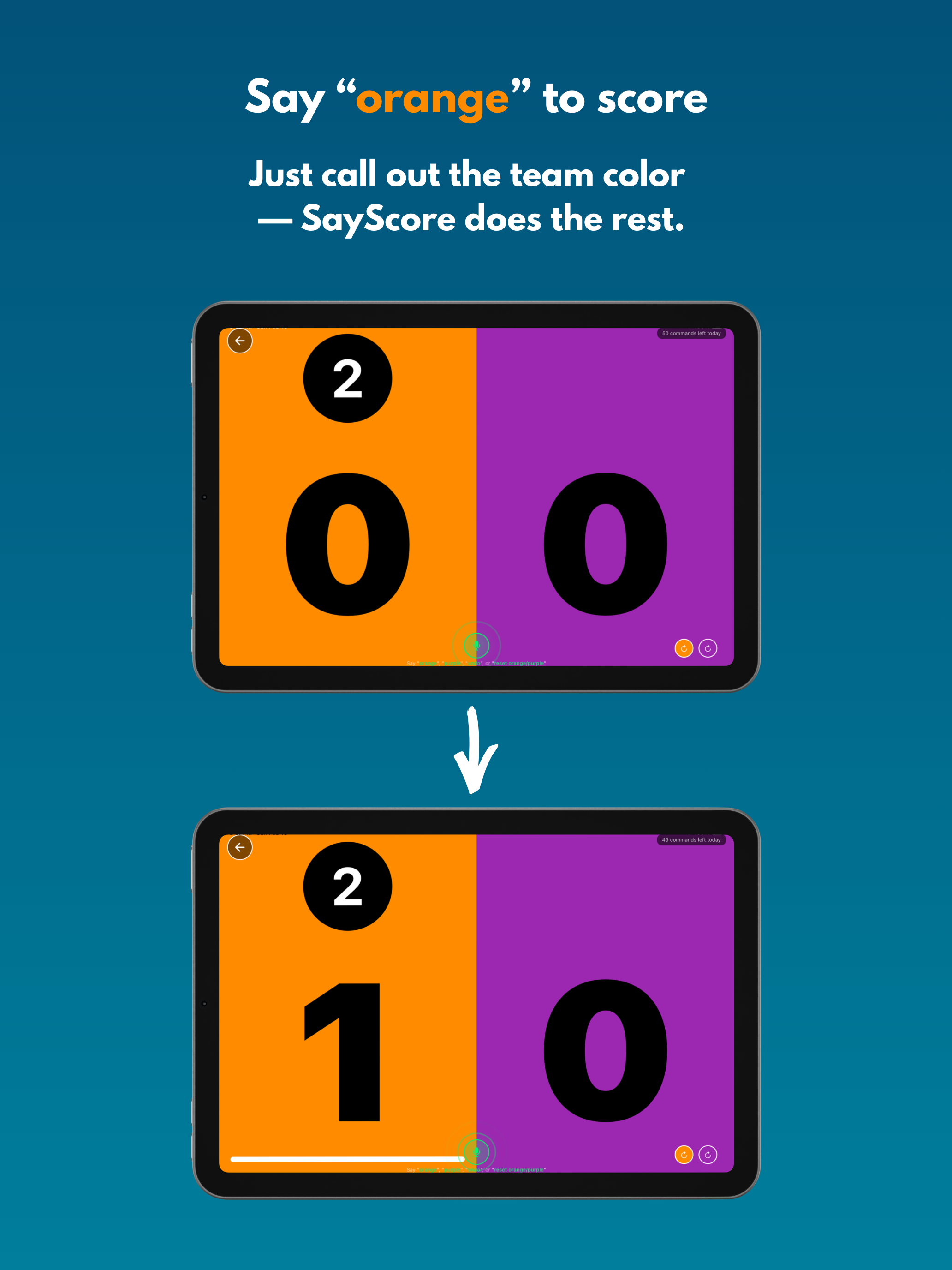 Voice Pickleball Scoreboard