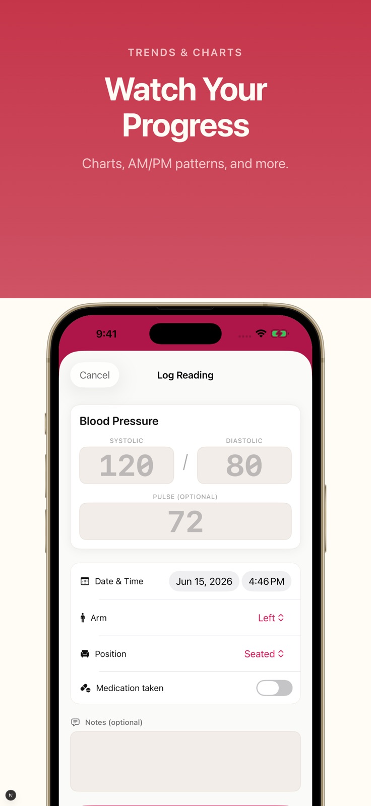 Blood Pressure Tracker - Pulse iphone screenshot 4