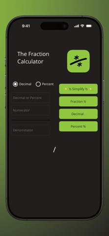 The Fraction Calculator screenshot
