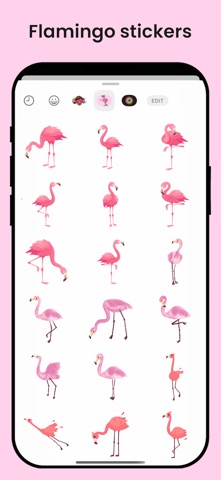 Pink Flamingo Stickers!! iPhone screenshot