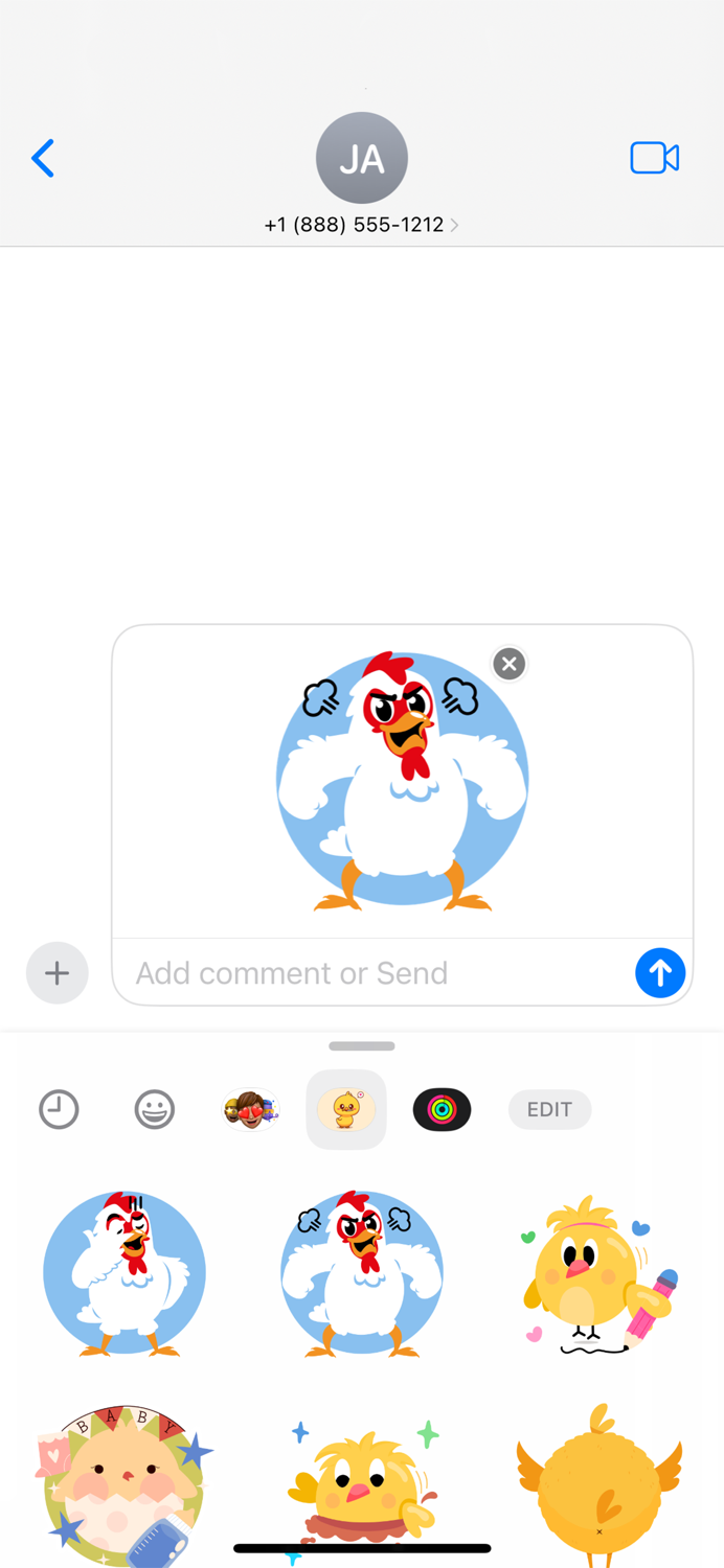 Chick Stickers Set