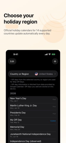 OffDays Alarm Screenshot 2 of 3