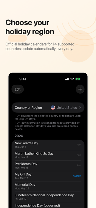 OffDays Alarm Screenshot 2 of 3