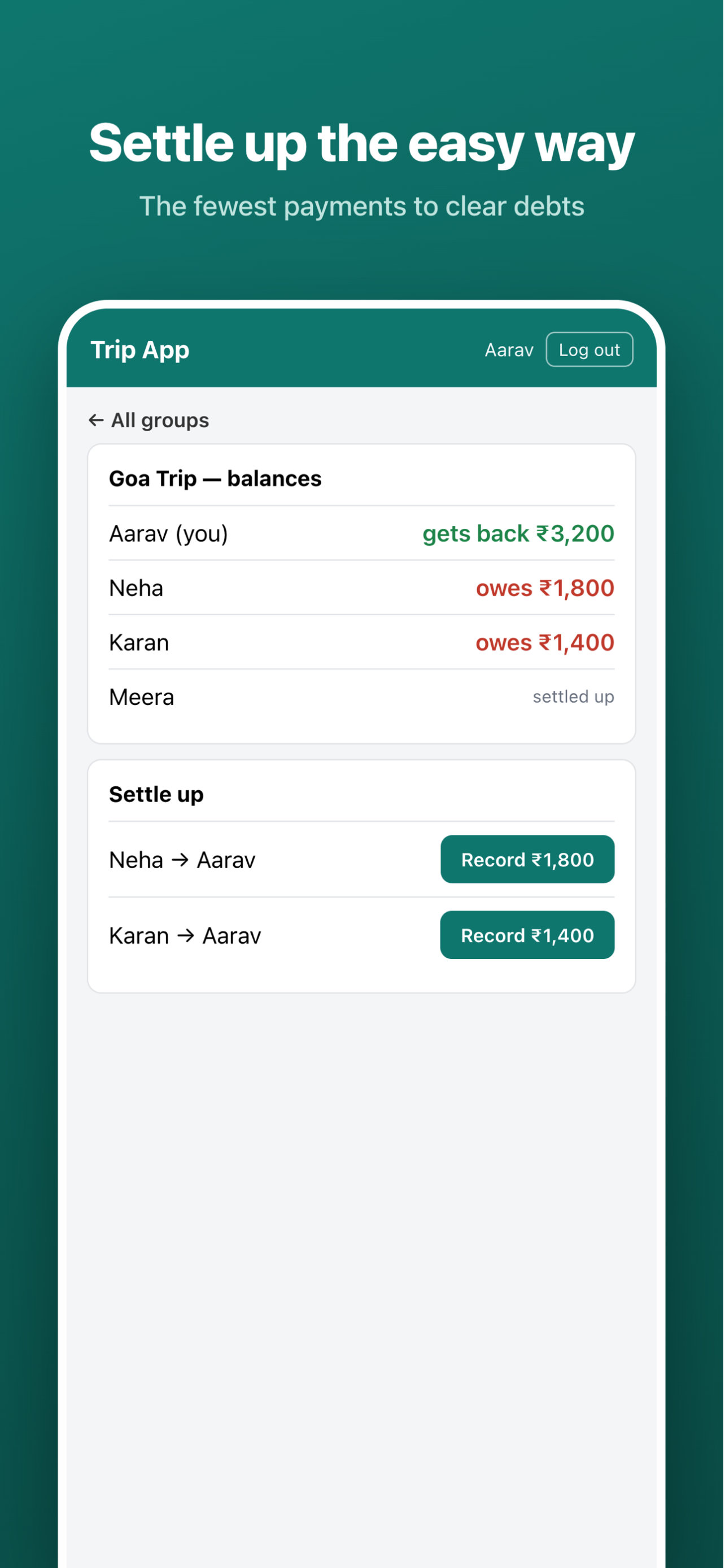 Trip App – Split Expenses screenshot 8