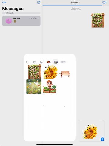 Summer Garden Stickers iPad screenshot