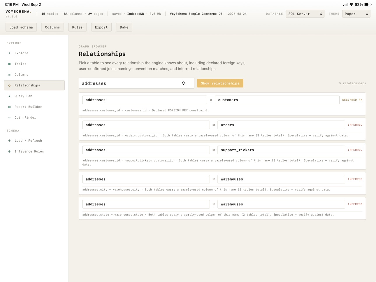 Screenshot 10 of Voy Schema