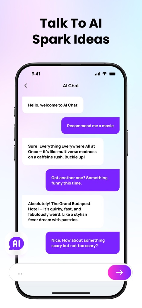 Ageroom - AI Photo Generator - Engage with the AI chat feature, demonstrating a fluent conversation flow and practical recommendations from the intelligent assistant.