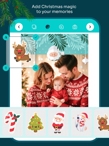 Merry Christmas Greeting Card iPad screenshot