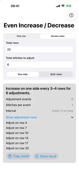 Knitting Calculator screenshot 4