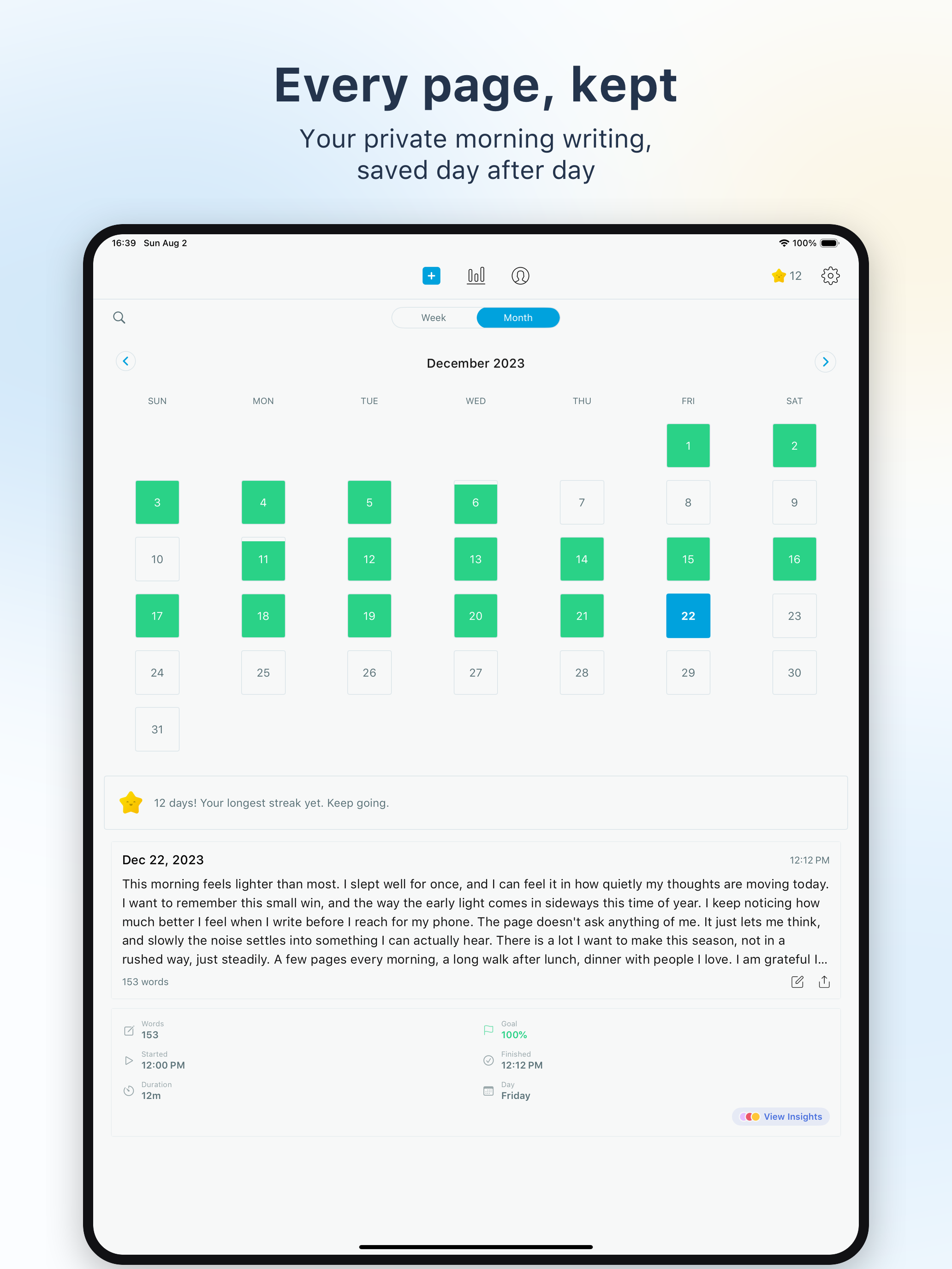 Morning Pages – Daily Journal screenshot 8