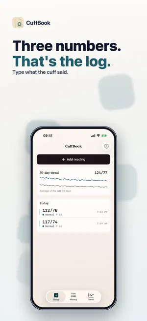 CuffBook: BP Log screenshot 3