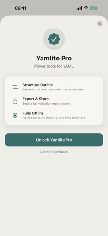 Yamlite: YAML Validator iPhone screenshot