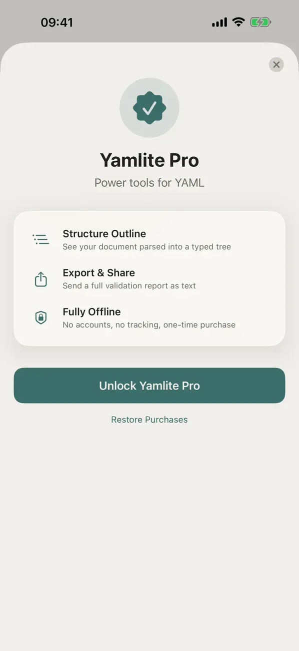 #4. Yamlite: YAML Validator (iOS) De: 永 张