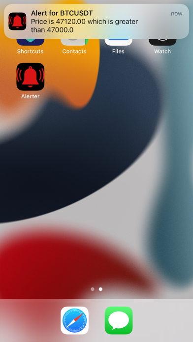 Crypto Alerter Screenshot