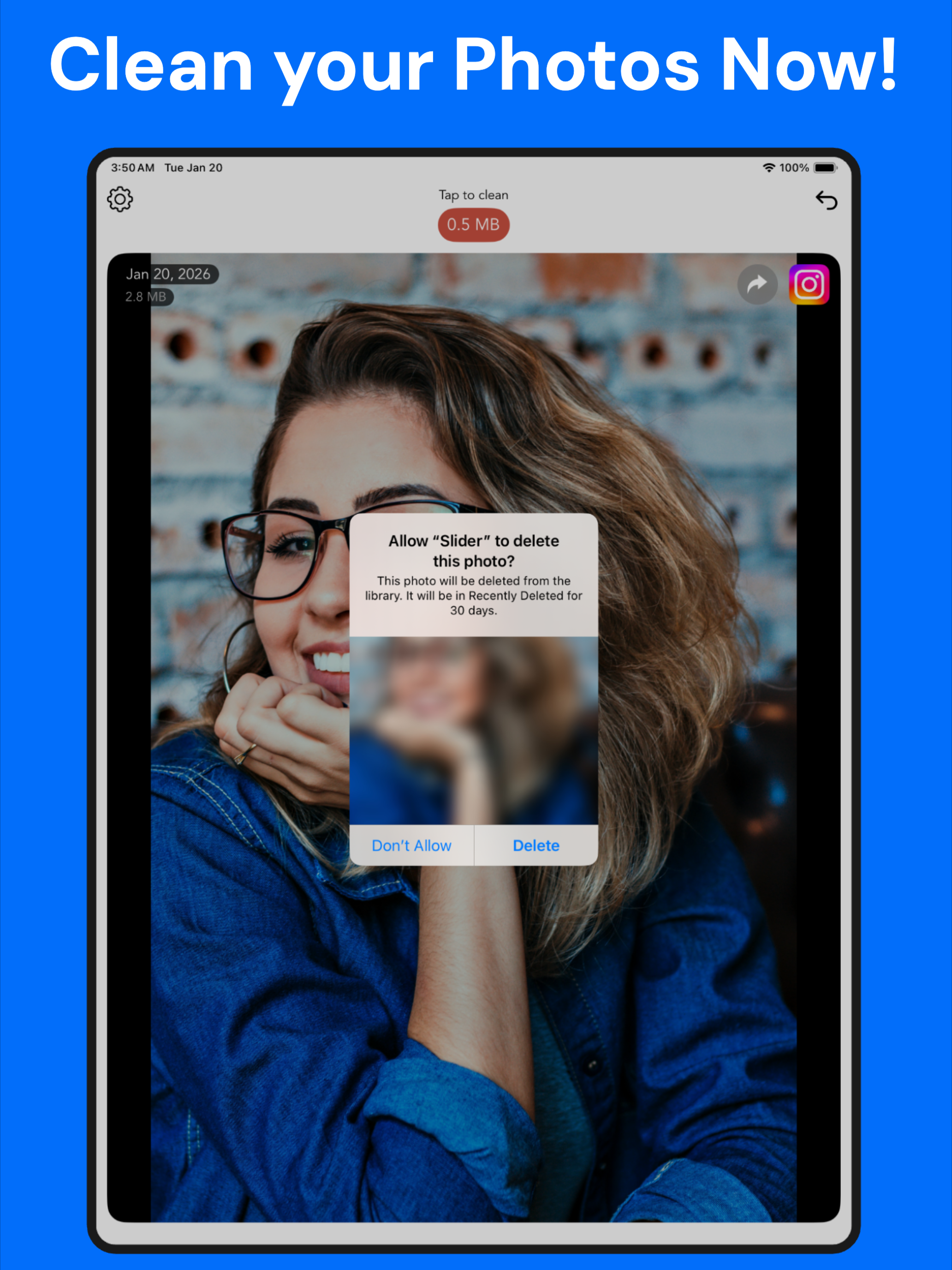 Photo & Video Cleaner: Slider