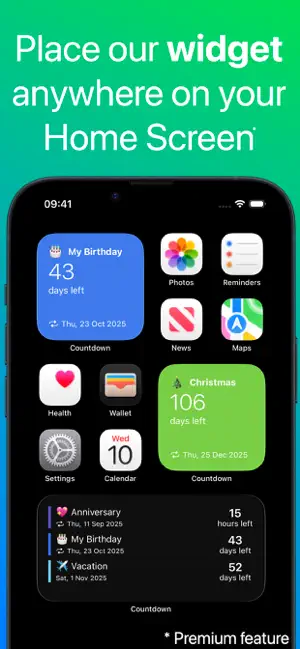 Countdown App iPhone screenshot 3