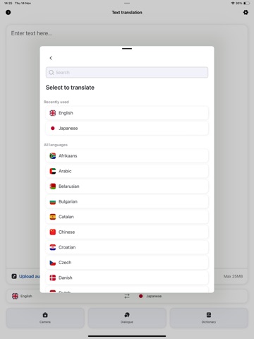 Photo Translator AI iPad screenshot