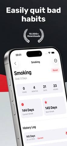 Quitter - Daily Habit Tracker iPhone screenshot