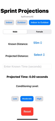 Sprint Projections App screenshot