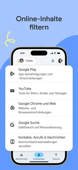 Screenshot von Google Family Link auf dem iPhone 3