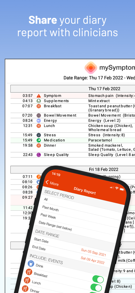 mySymptoms Food Diary screenshot 7