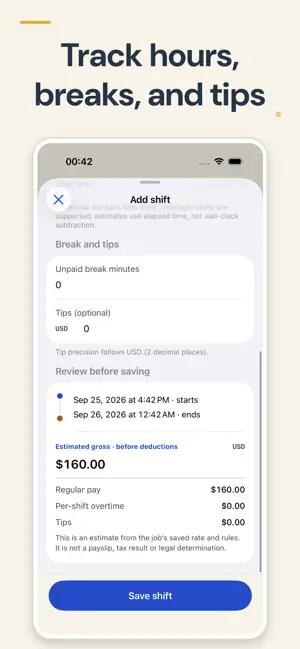 Hours Tracker: Work Pay screenshot 2
