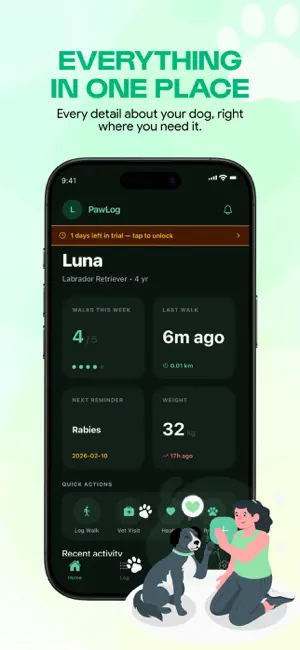 PawLog – Dog Health Tracker screenshot 1