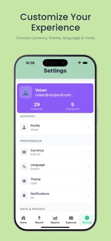 Voispend screenshot