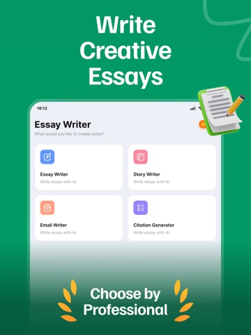 AI Essay Writer - AI Writer iPad screenshot