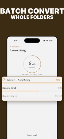 Audio Converter: MP3, WAV, M4A iPhone screenshot