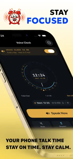 Voice Clock: Talking Clock screenshot 1