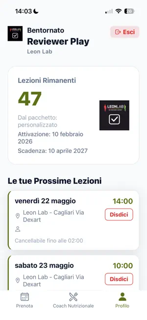 Leon Lab Prenotazioni screenshot 4