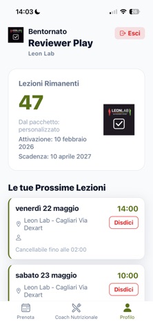 Leon Lab Prenotazioni iPhone screenshot