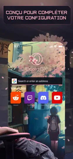 Capture d'écran de Opera GX sur iPhone 2