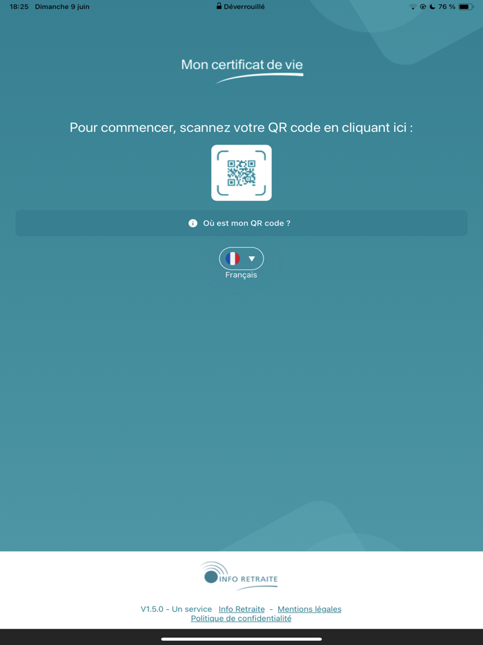 Mon certificat de vie