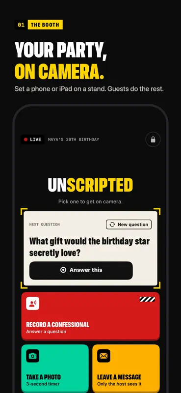 Unscripted: Party Video Booth screenshot 1 of 6