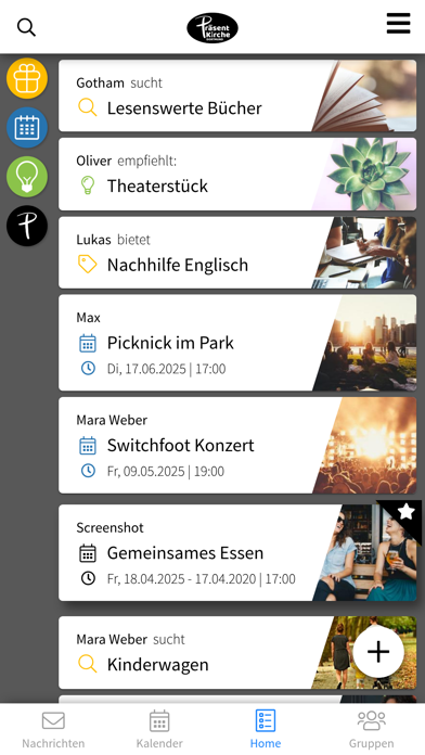Präsent Kirche app screenshot