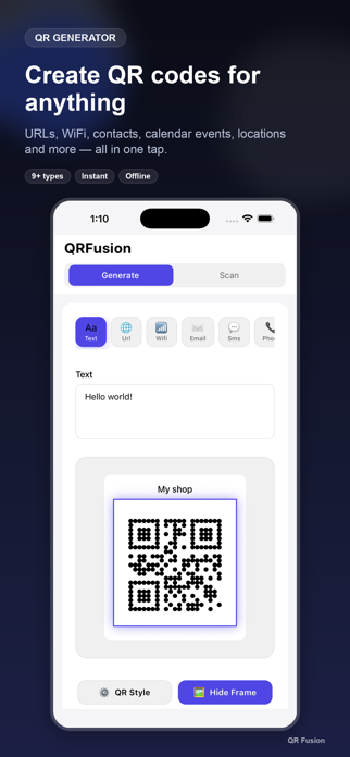 QR Code Creator & Maker Screenshot 1 of 4