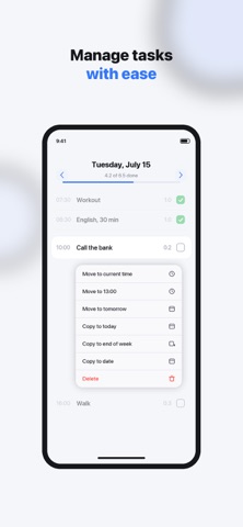 Lifeplaner: effort planner iPhone screenshot