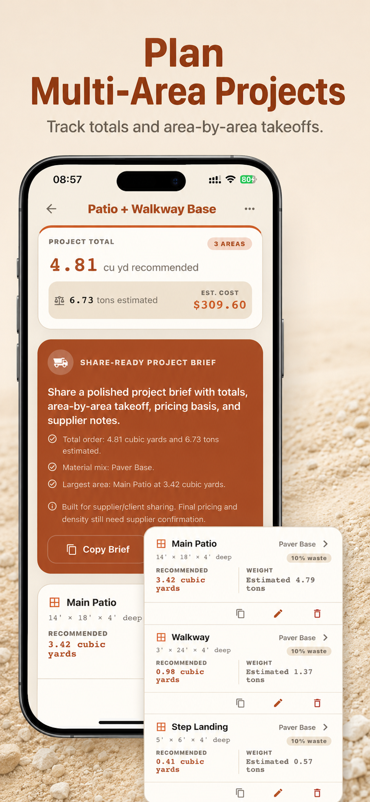 Sand & Gravel Yard Calculator screenshot 3