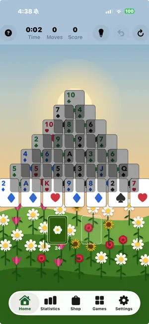 Daisy Garden Pyramid Solitaire screenshot 1