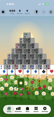 Daisy Garden Pyramid Solitaire Screenshot 1 of 9