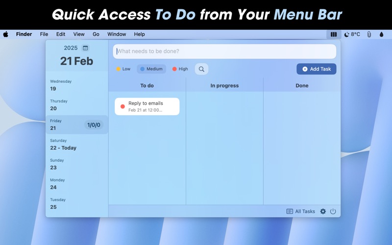 MenuToDo - Tasks in Your Bar app screenshot