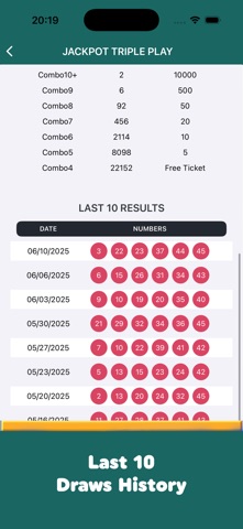 FloridApp Lottery Result screenshot