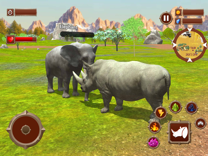 Virtual Wild Rhino Family Sim