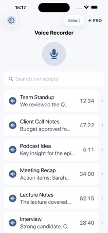 Voice Recorder: Transcribe iPhone screenshot