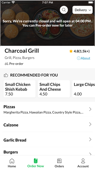 Charcoal Grill Llangefni Screenshot