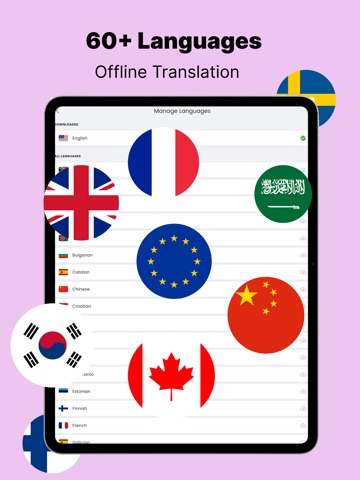 Offline AI Language Translator iPad screenshot
